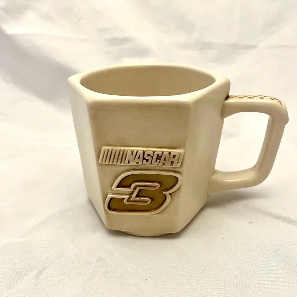 Vintage Dale Earnhardt NASCAR 3D Ceramic Mug - Collectible Racing Cup EUC